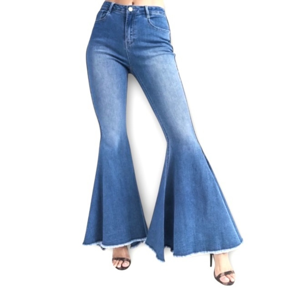 Extreme Wide Leg Flare Jeans Size 18 - Picture 5 of 14